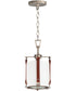 Sausalito 1-Light Small Pendant Weathered Zinc / Brown Suede