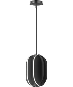 Interval LED Small Ellipse Pendant Black