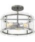 Fortress 3-light Semi Flush Mount Mottled Silver