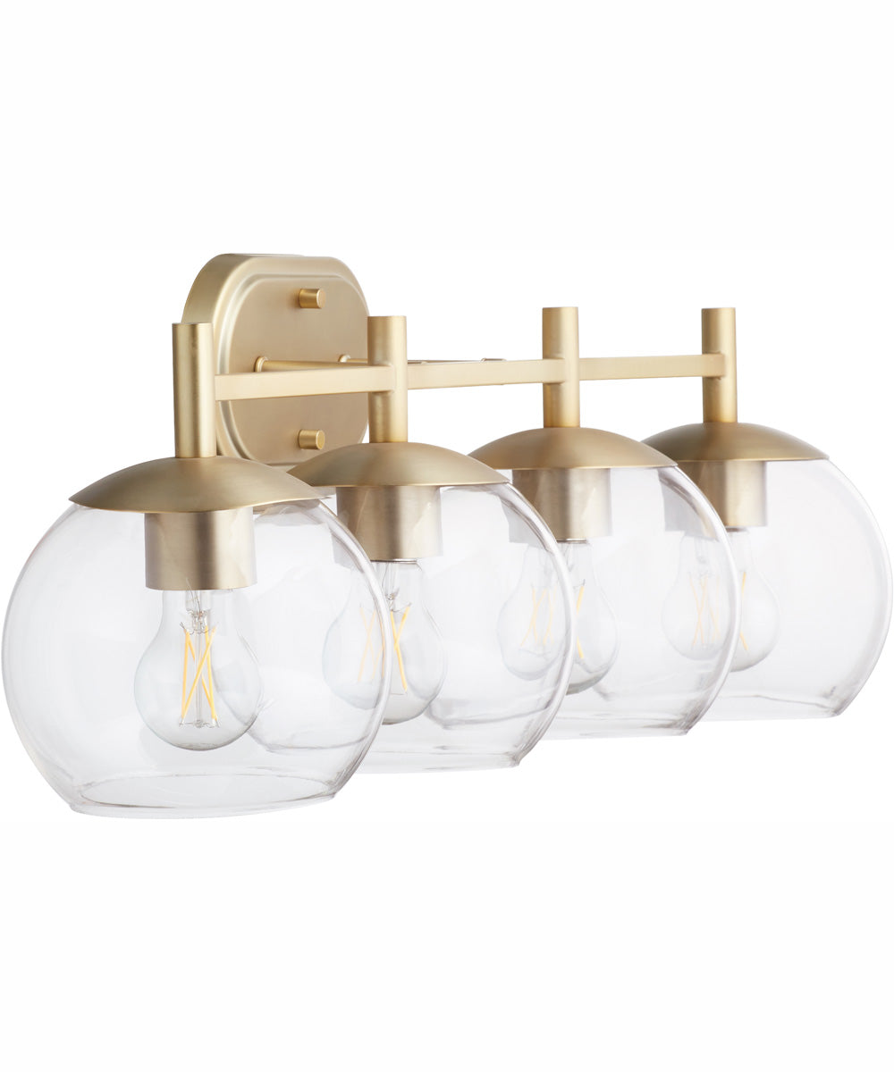 Lyon 4-light Bath Vanity Light Aged Brass