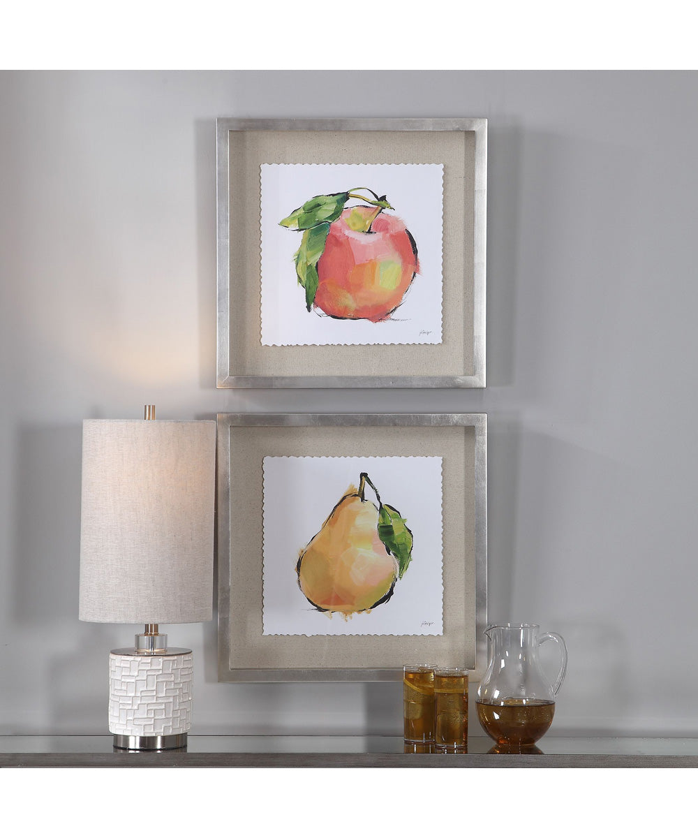 Designer Fruits Framed Prints, Set of 2