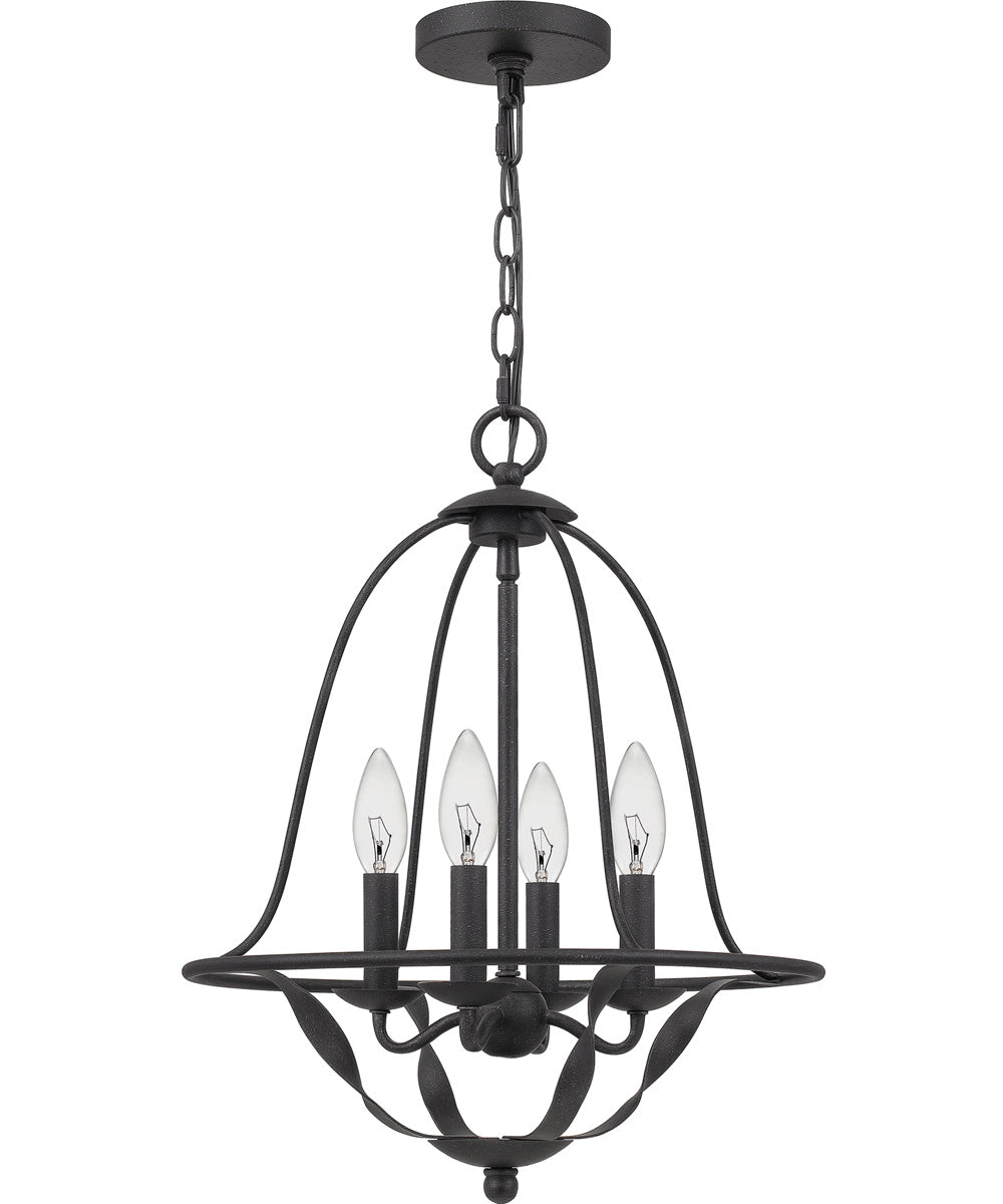 Bradbury 4-light Chandelier Grey Ash