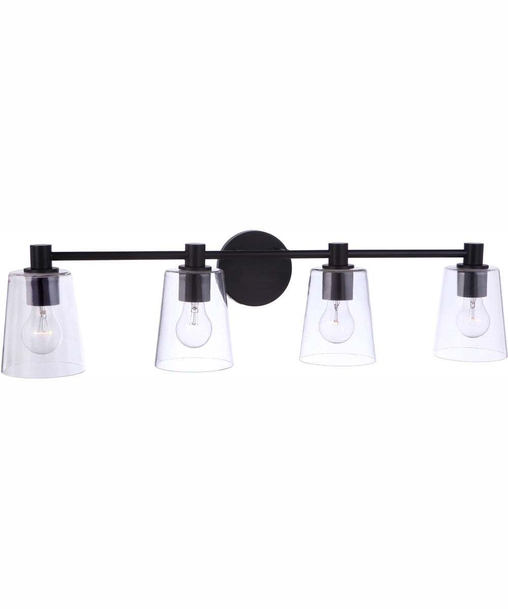 Emilio 4-Light Vanity Flat Black