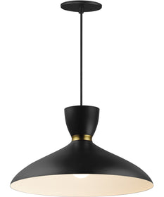 Carillon 16 inch Pendant Black / Satin Brass