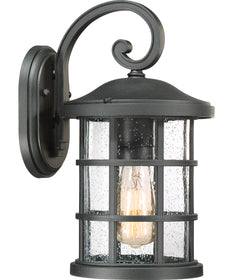 Crusade Medium 1-light Outdoor Wall Light  Coastal Armour Earth Black
