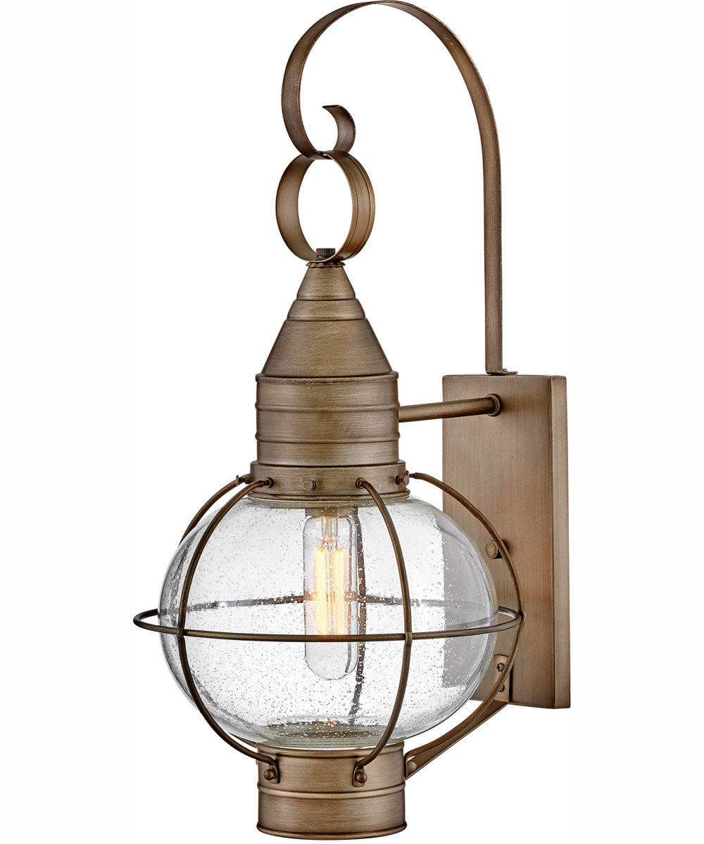 Cape Cod 1-Light Medium Wall Mount Lantern in Burnished Bronze