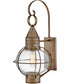 Cape Cod 1-Light Medium Wall Mount Lantern in Burnished Bronze
