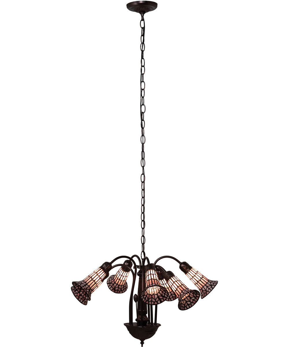 26" Wide Tiffany Pond Lily 7 Light Chandelier