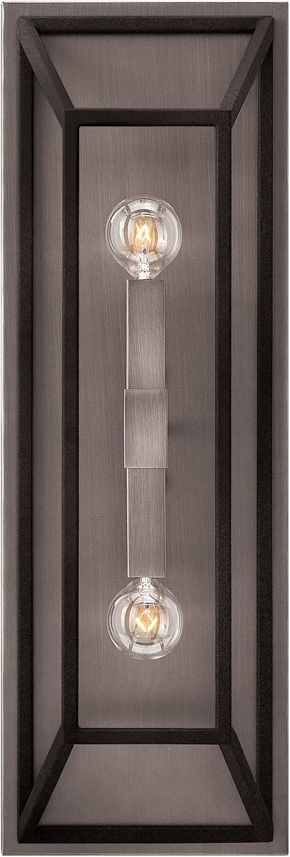8"W Fulton 2-Light Wall Sconce Aged Zinc
