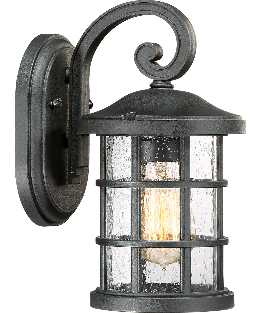 Crusade Small 1-light Outdoor Wall Light  Coastal Armour Earth Black
