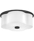 Delaney 2-Light Medium Flush Mount in Black