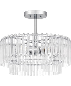 Tayshia Large 3-light Semi Flush Mount Polished Chrome
