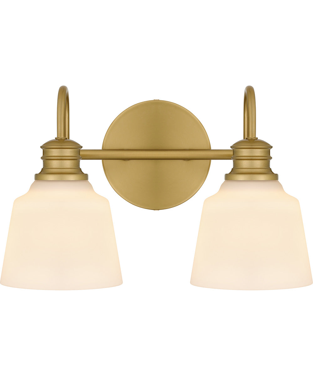 Hinton Medium 2-light Bath Light Aged Brass