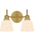Hinton Medium 2-light Bath Light Aged Brass