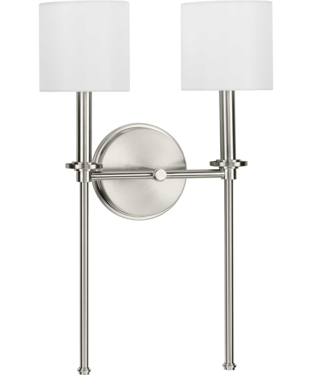 Elara 2-Light New Traditional Wall Light Brushed Nickel