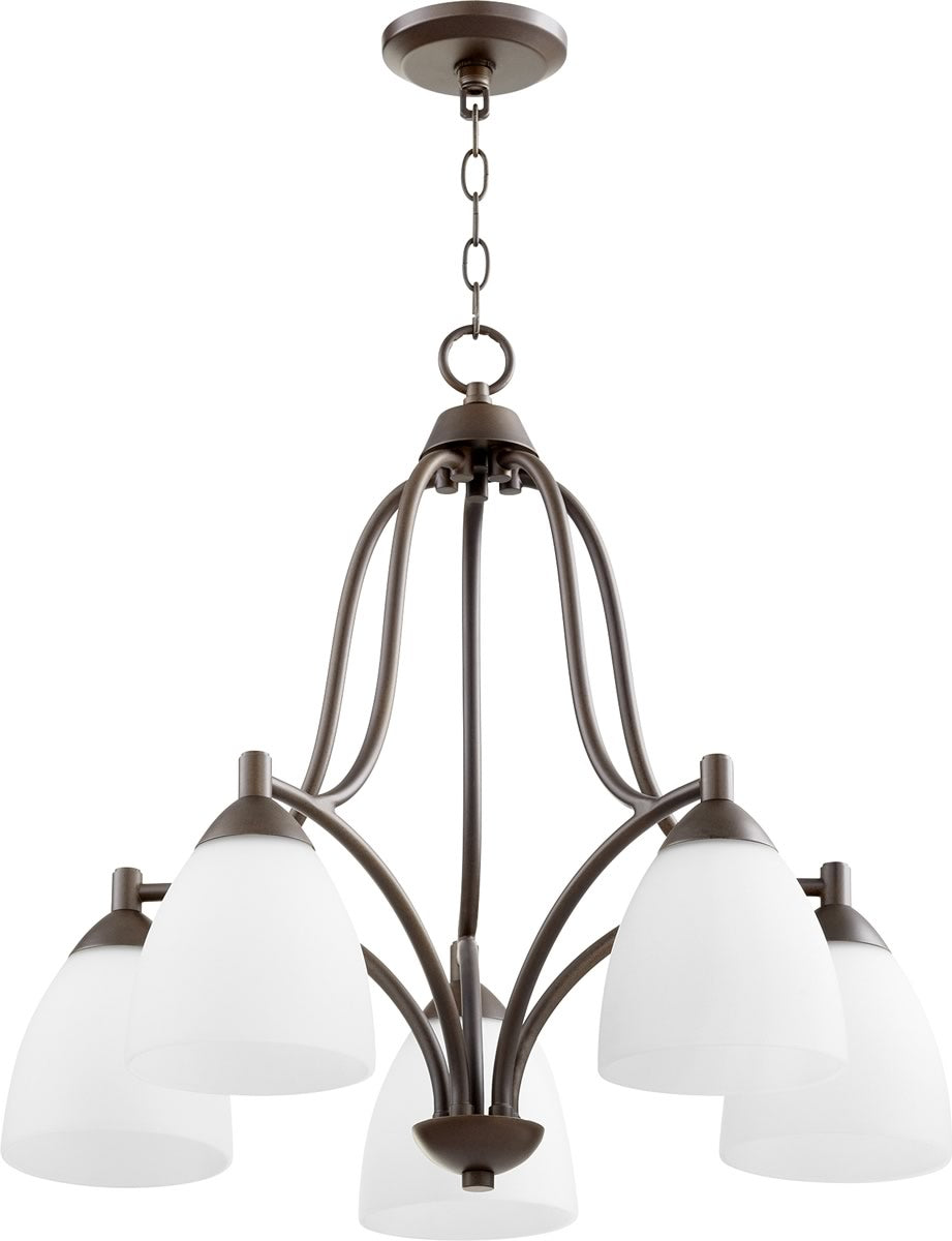 24"W Barkley 5-light Nook Chandelier Oiled Bronze