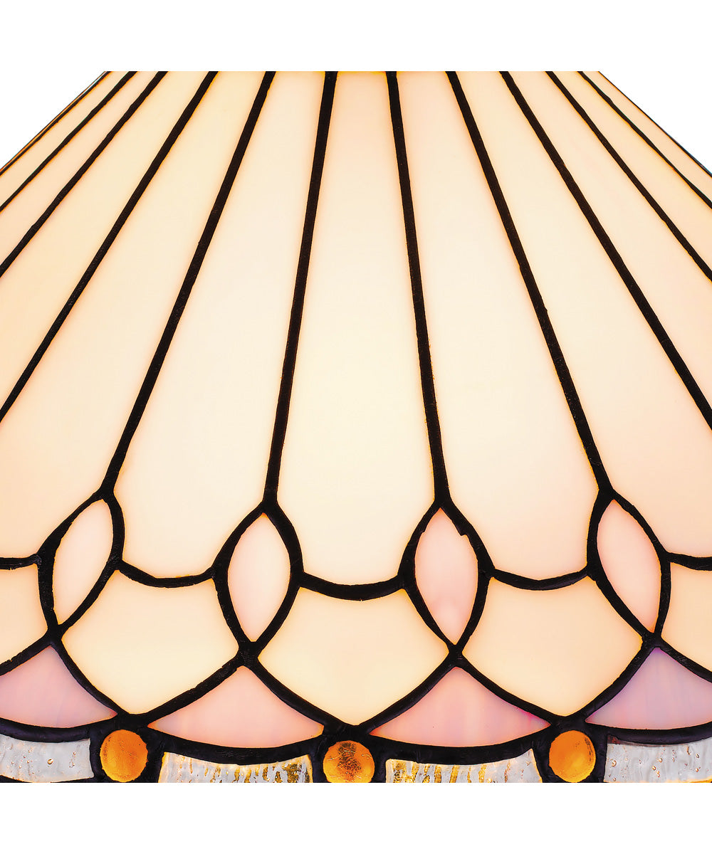 Tiffany Small 2-light Table Lamp Matte Black