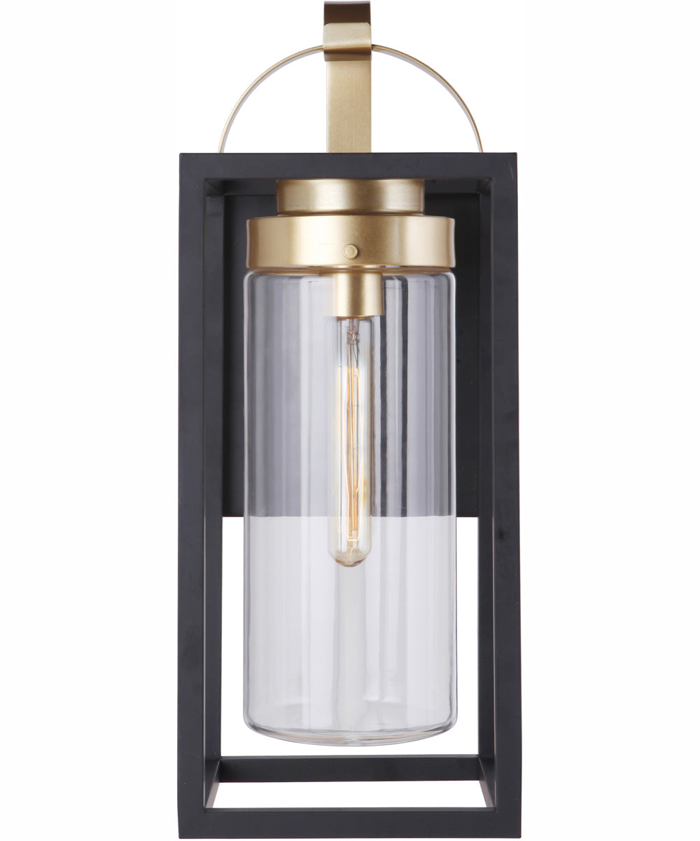 Neo 1-Light Outdoor Wall Lantern Midnight Satin Brass