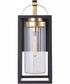 Neo 1-Light Outdoor Wall Lantern Midnight Satin Brass