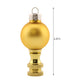 Gold glass Christmas Ornament Lamp Finial 2.25"h