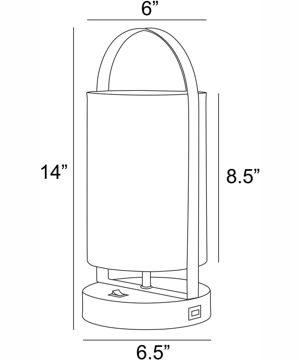 Obelia 1-Light 2 Pack-Table Lamp Black/Fabric Shade With Usb