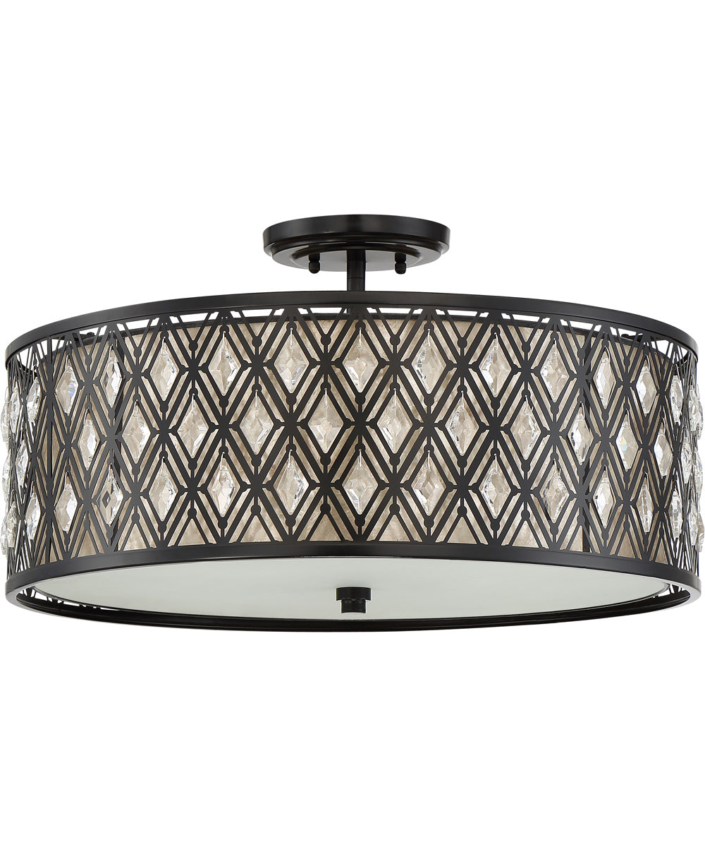Boutique 4-light Semi Flush Mount Mystic Black