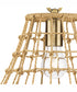 Laila 1-Light Coastal Pendant with Woven Jute Accent Vintage Brass