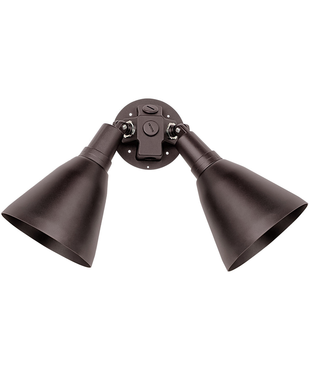 13"H Spots 2-Light Outdoor Wall Mount Tawny Bronze