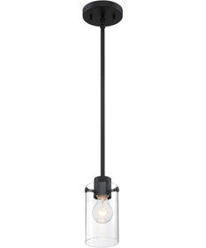 5"W Sommerset 1-Light Pendant Matte Black