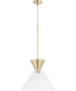Beldar 1-light Pendant Aged Brass w/ Clear Glass