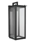Hunt 1-Light Outdoor Wall Mount Rain or Shine - Black with Clear Glass