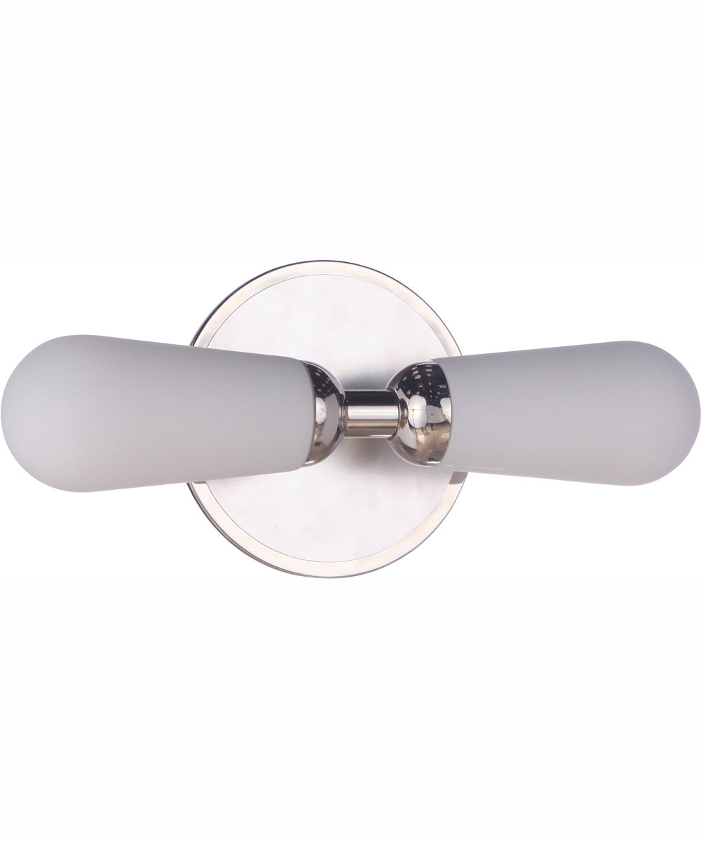 Riggs 2-Light Vanity Brushed Polished Nickel / Polished Nickel