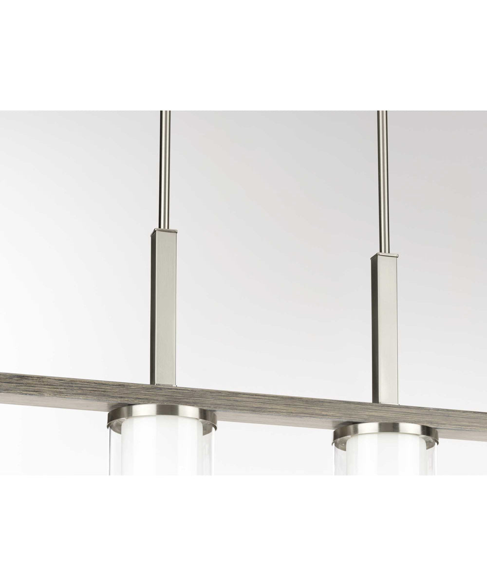 Mast 4-Light Linear Chandelier Brushed Nickel