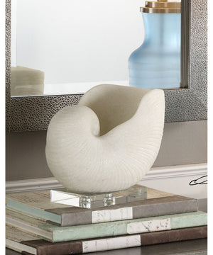 9"H Nautilus Shell Sculpture