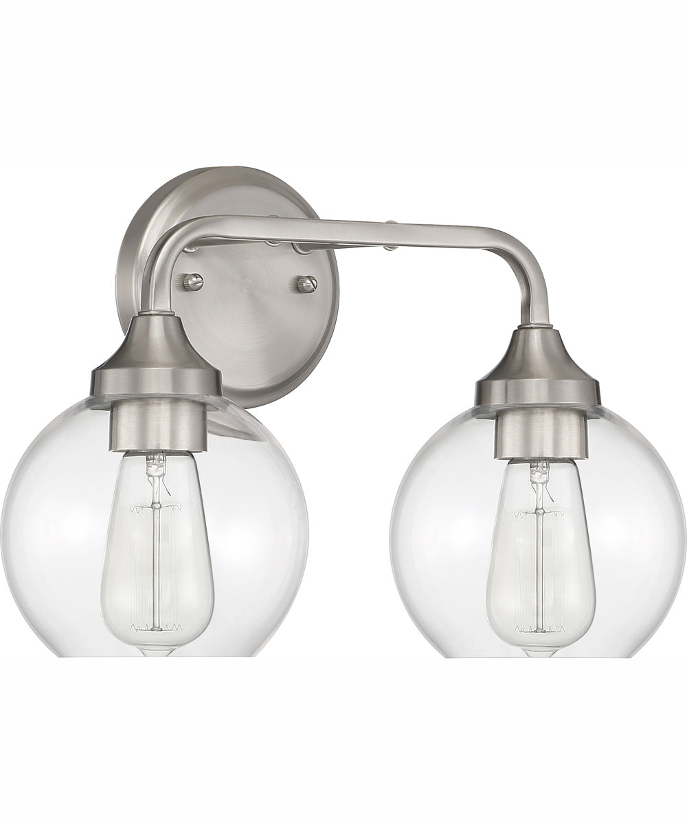 Glenda 2-Light Vanity Brushed Polished Nickel