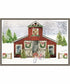 Framed Country Christmas Barn II by Art Nd Canvas Wall Art Print (33  W x 23  H), Sylvie Greywash Frame