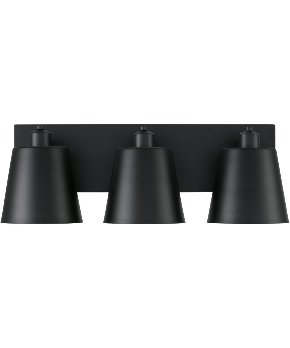 Alden 3-Light Vanity Matte Black
