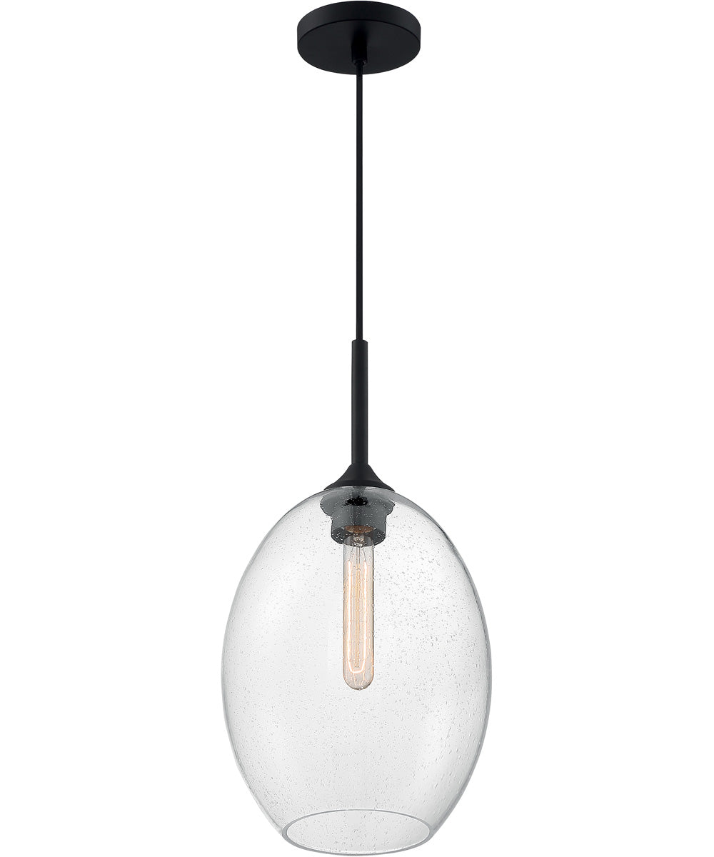 10"W Aria 1-Light Pendant Matte Black
