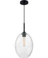 10"W Aria 1-Light Pendant Matte Black