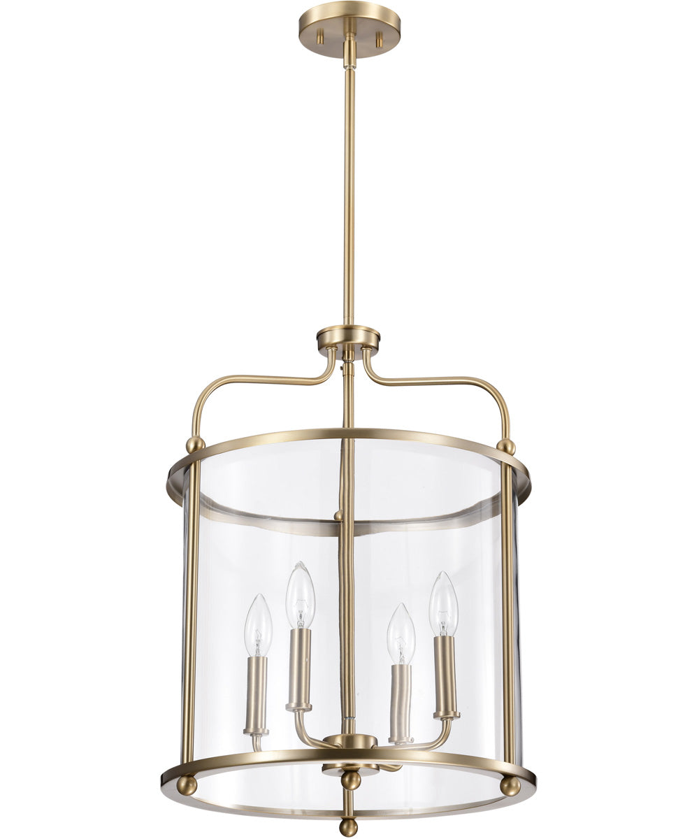 Yorktown 4-Light Pendant Burnished Brass