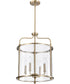 Yorktown 4-Light Pendant Burnished Brass