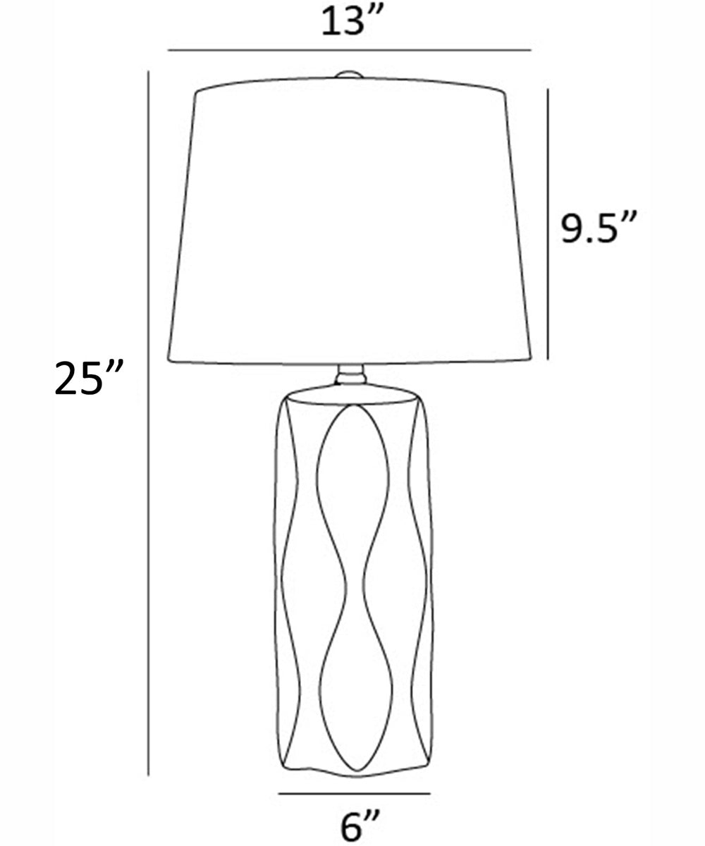 Odelia 2-Light 2 Pack-Table Lamp Chrome Ceramichrome/ White Linen