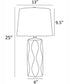 Odelia 2-Light 2 Pack-Table Lamp Chrome Ceramichrome/ White Linen