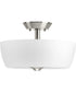 Leap 2-Light 14" Semi-Flush Mount Brushed Nickel