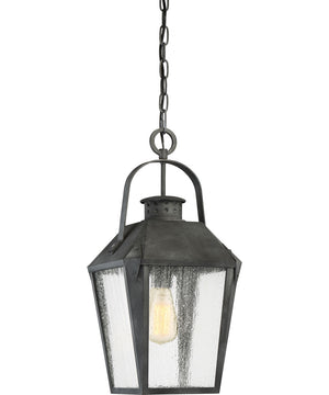 Carriage Large 1-light Outdoor Pendant Light Mottled Black