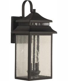 Crossbend 2-Light Outdoor Wall Lantern Matte Black