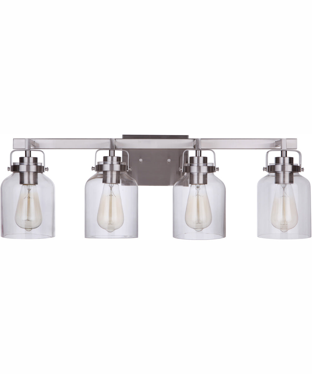 Foxwood 4-Light Vanity Brushed Polished Nickel
