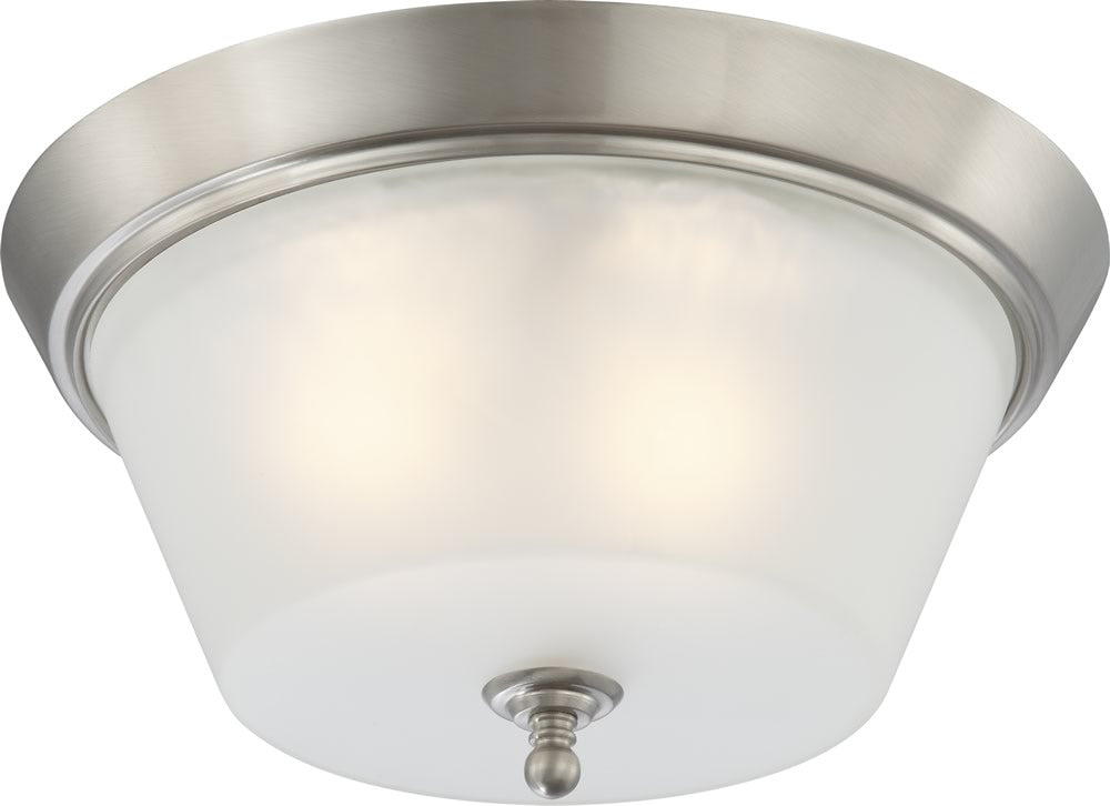 16"W Surrey 3-Light Close-to-Ceiling Brushed Nickel