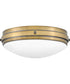 Oliver 3-Light Medium Flush Mount in Heritage Brass