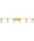 Adley 6-Light New Traditional Clear Glass Bath Vanity Light Satin Brass